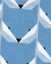 Baumwolle blau Fuchsköpfe